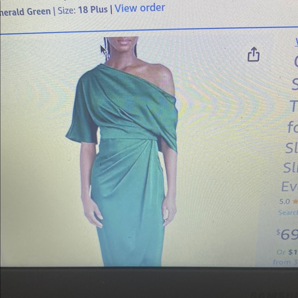 Elegant Emerald Green One-Shoulder Dress